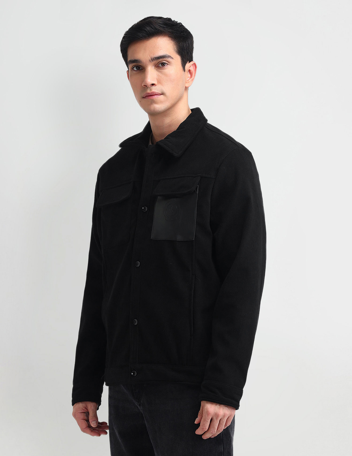 Arrow Sport Corduroy Solid Casual Jacket