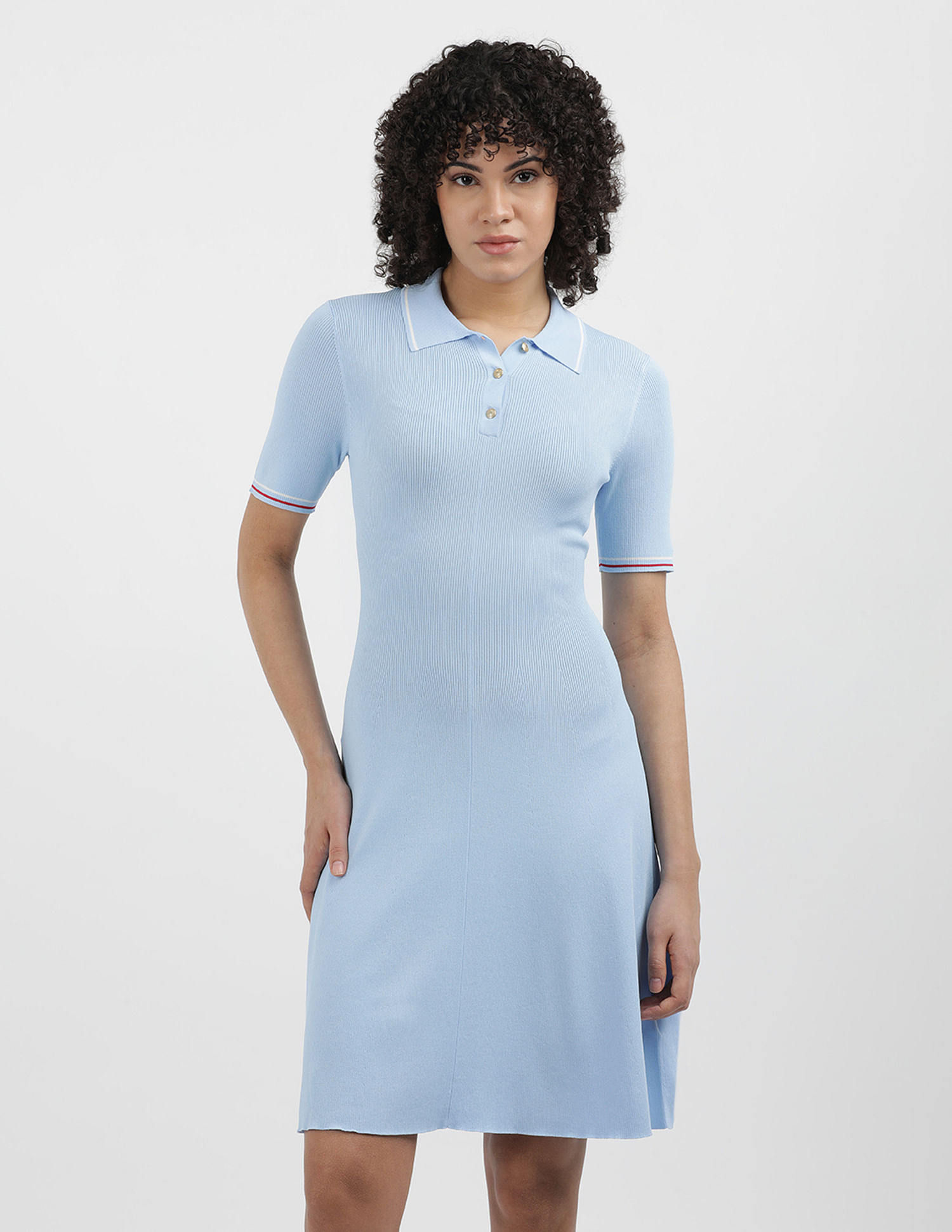 Tommy Hilfiger Striped Collar Polo Dress