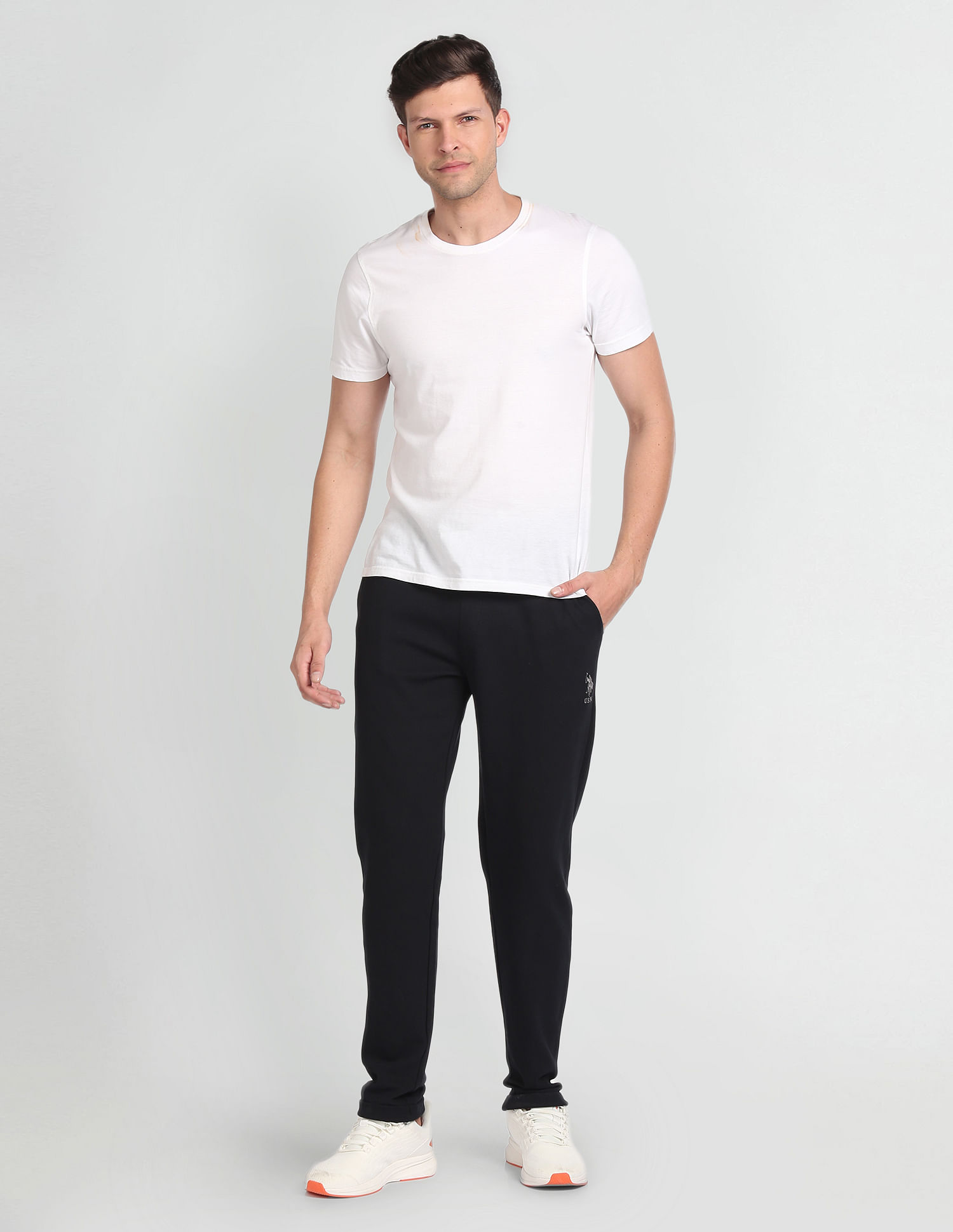 Buy U.S. POLO ASSN. Textured Drawstring Track Pants online