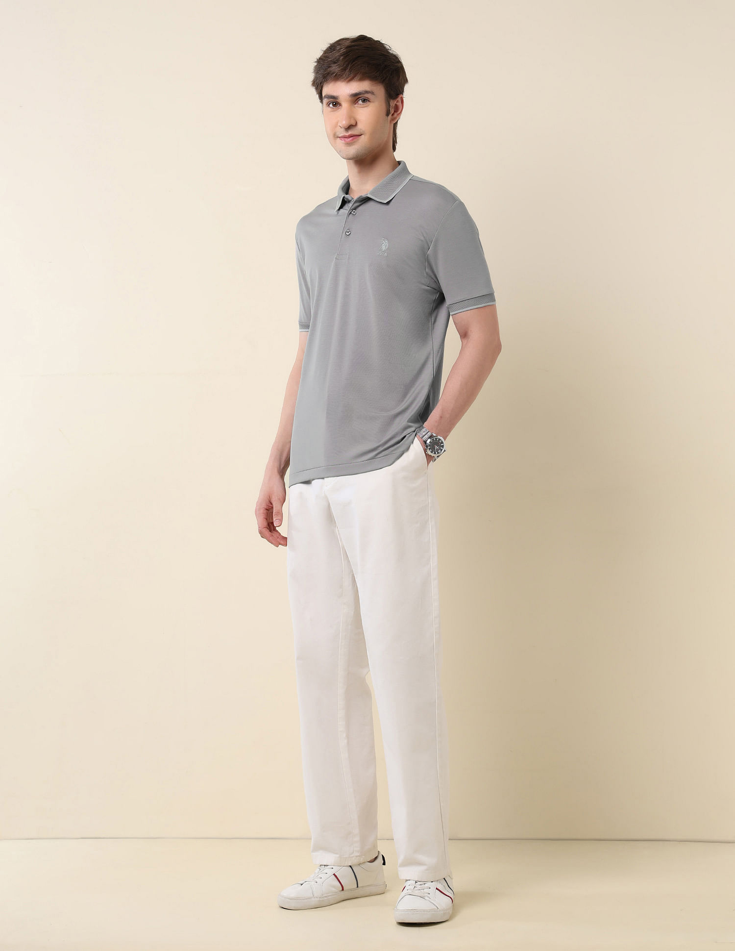 U.S. Polo Assn. Solid Monochrome Majesty Polo Shirt