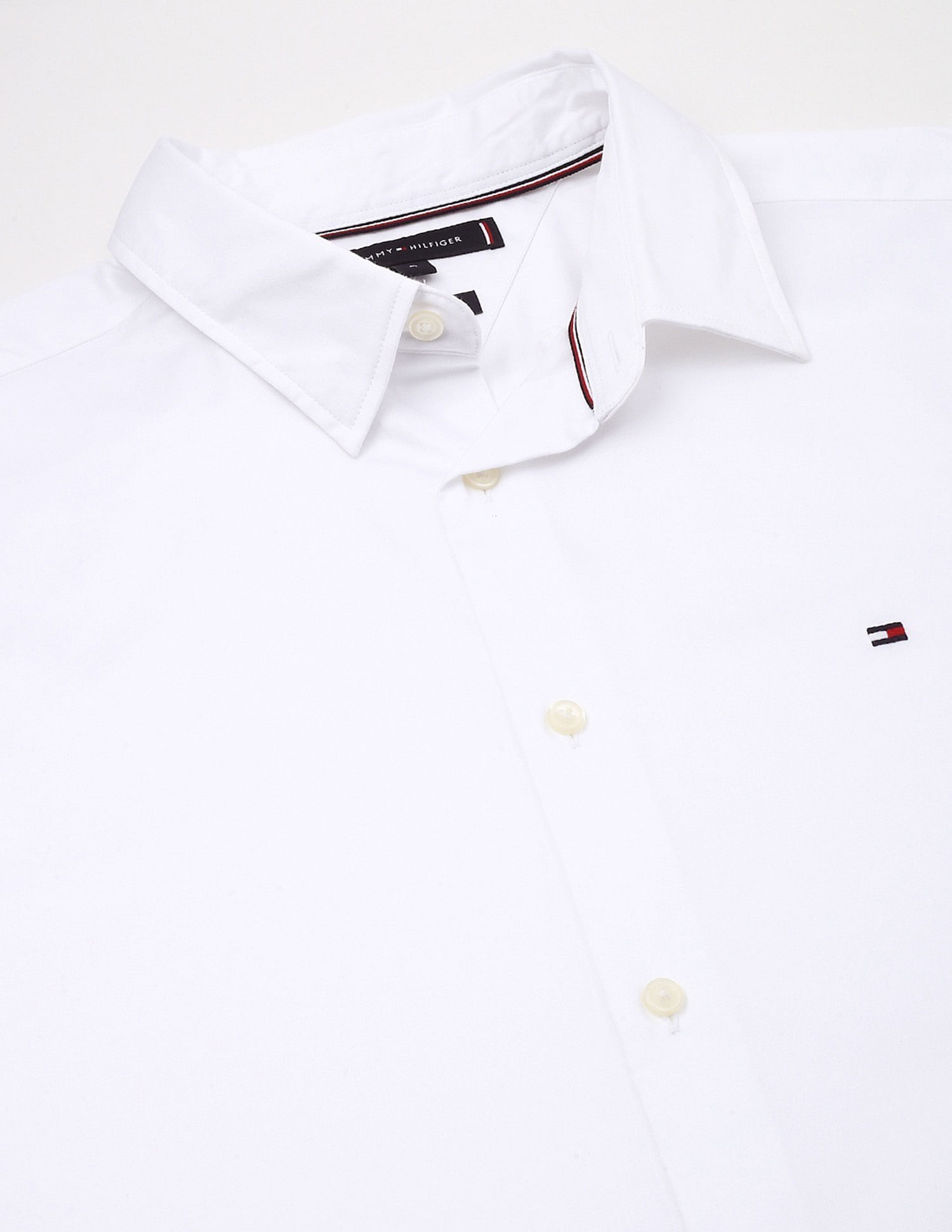 Tommy Hilfiger Solid Regular Fit Sateen Woven Shirt