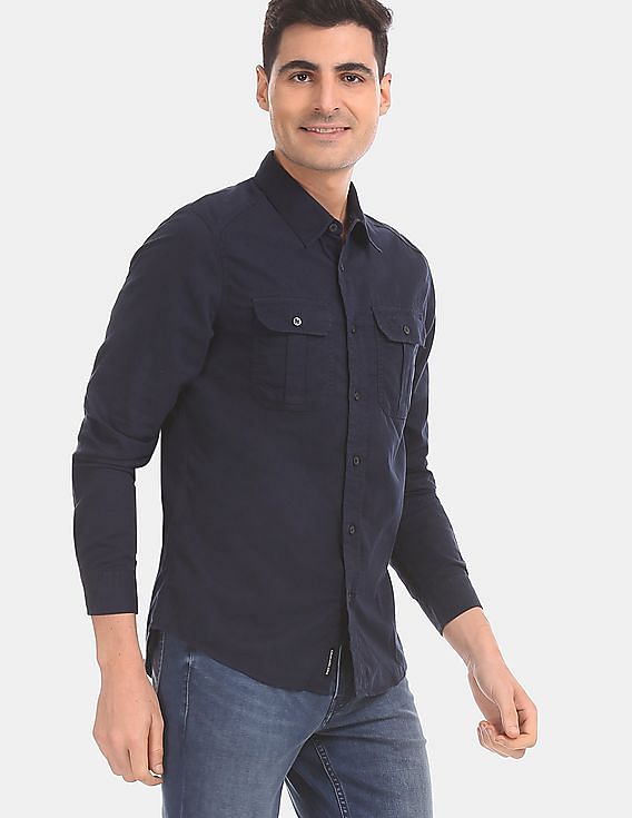 calvin klein double pocket shirt