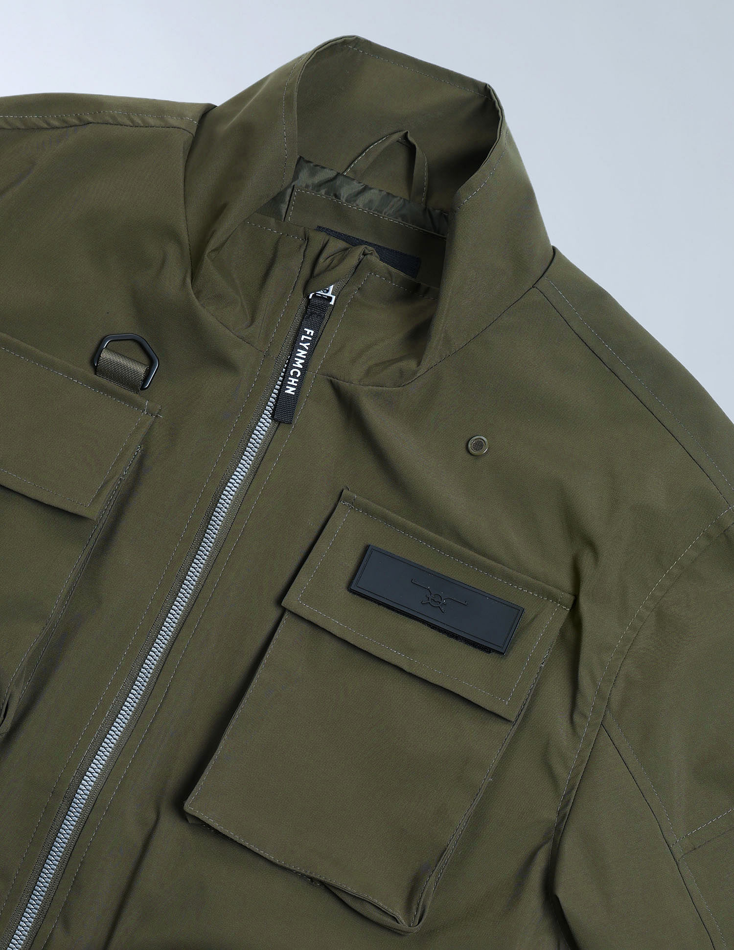 Flying Machine Solid High Neck Jacket