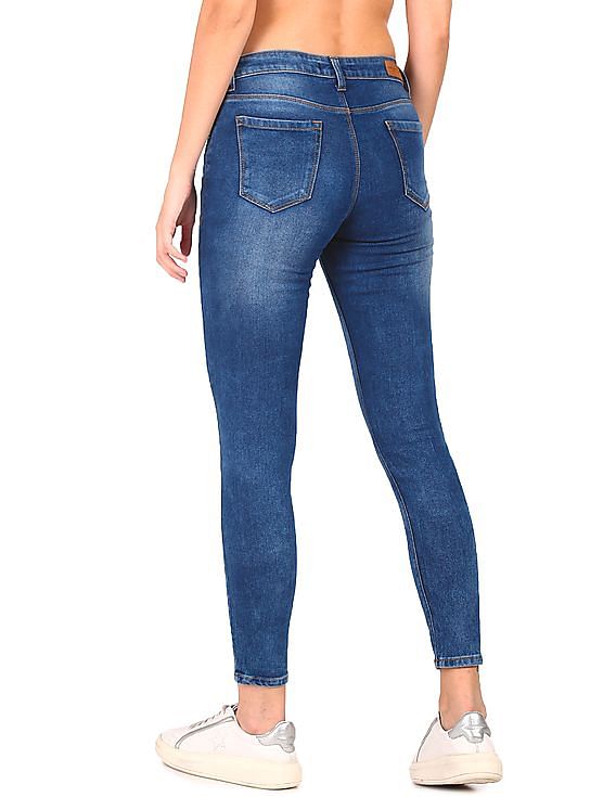 Flying Machine Women Veronica Skinny Fit Whiskered Jeans