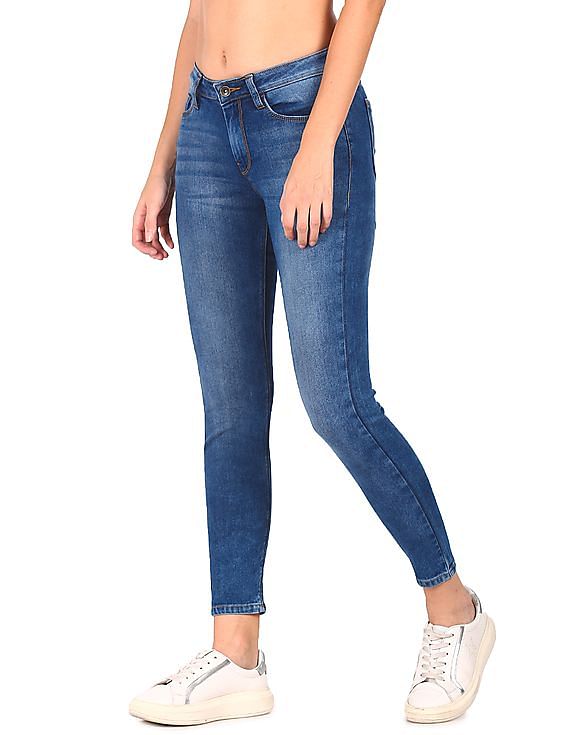 Flying Machine Women Veronica Skinny Fit Whiskered Jeans