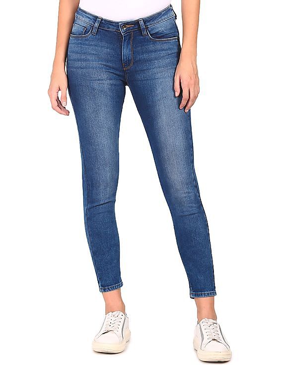 Flying Machine Women Veronica Skinny Fit Whiskered Jeans