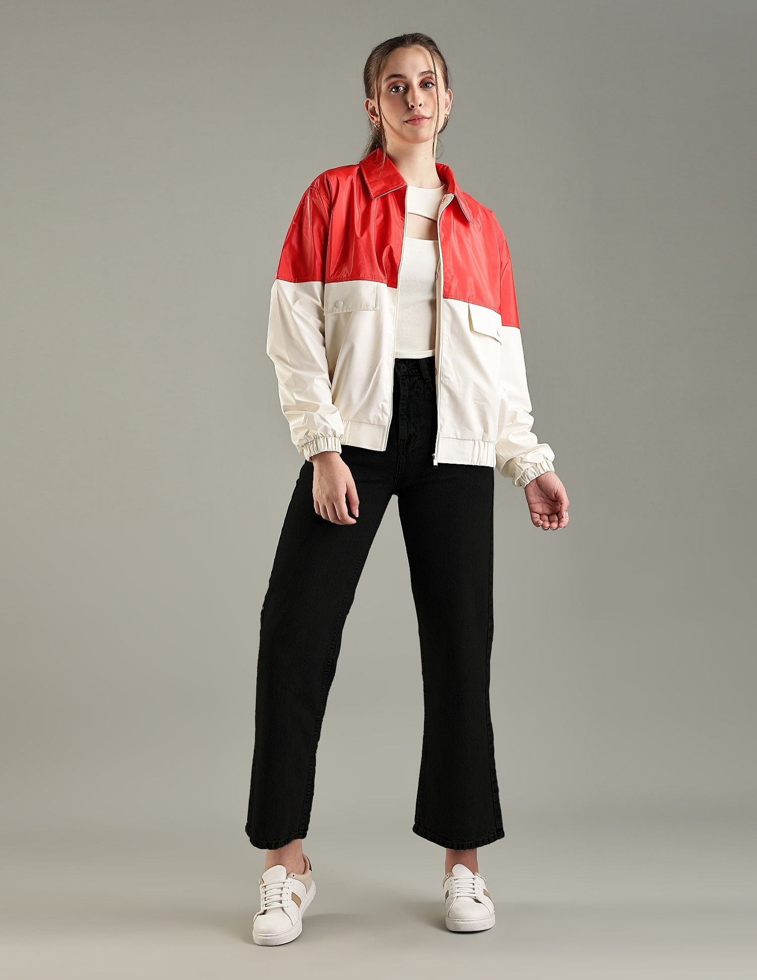 Tommy Hilfiger Regular-Fit Polyester Spread Collar Windcheater Jacket