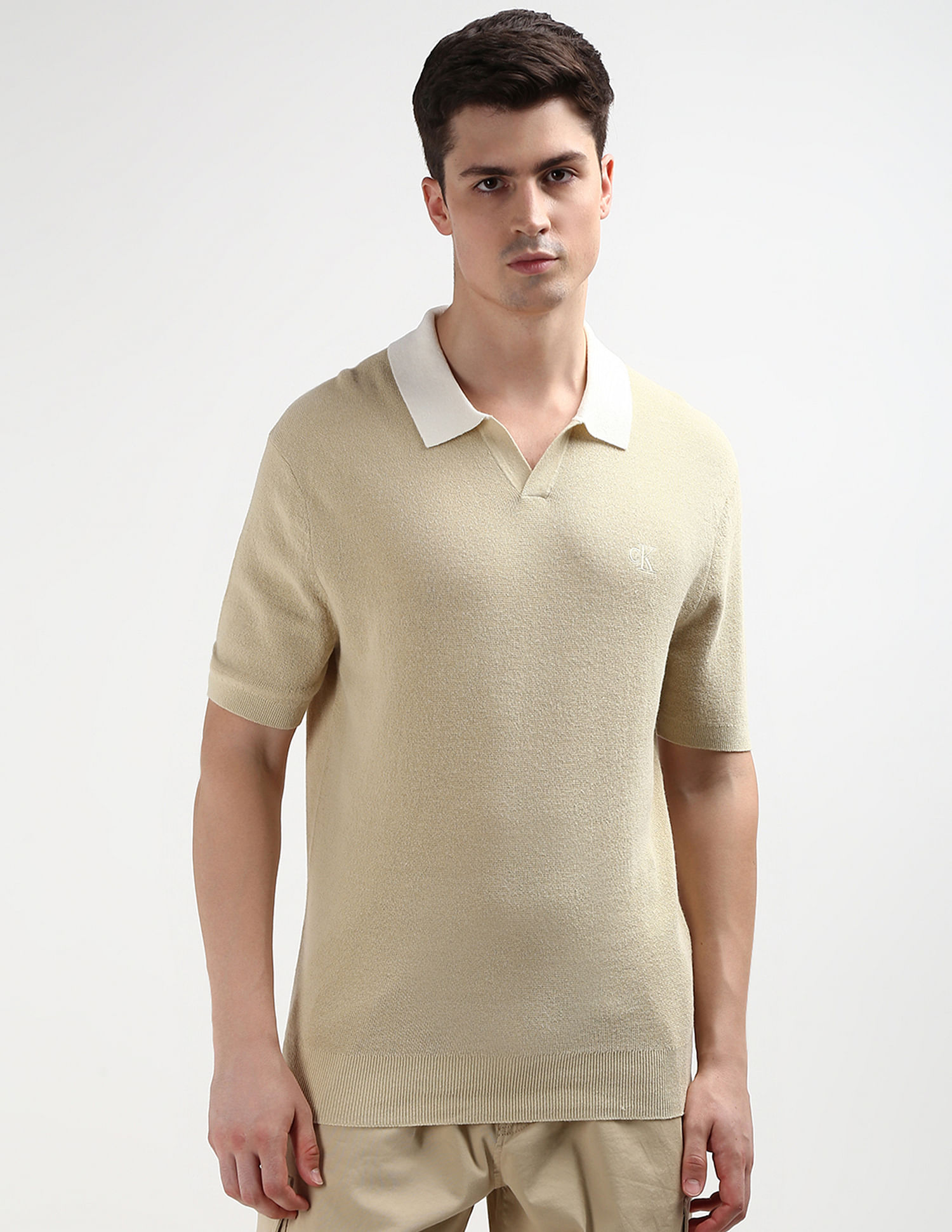 Calvin Klein Solid Logo Polo Shirt