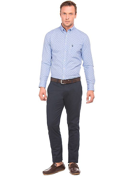 U.S. Polo Assn. Slim Tapered Fit Flat Front Trousers