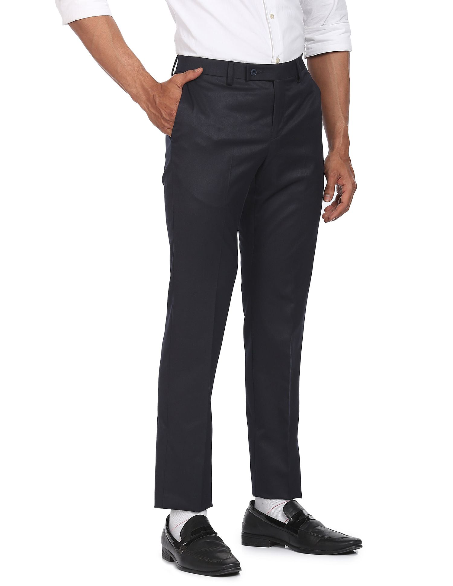 ARROW Slim Fit Men Blue Trousers - Buy ARROW Slim Fit Men Blue Trousers  Online at Best Prices in India | Flipkart.com