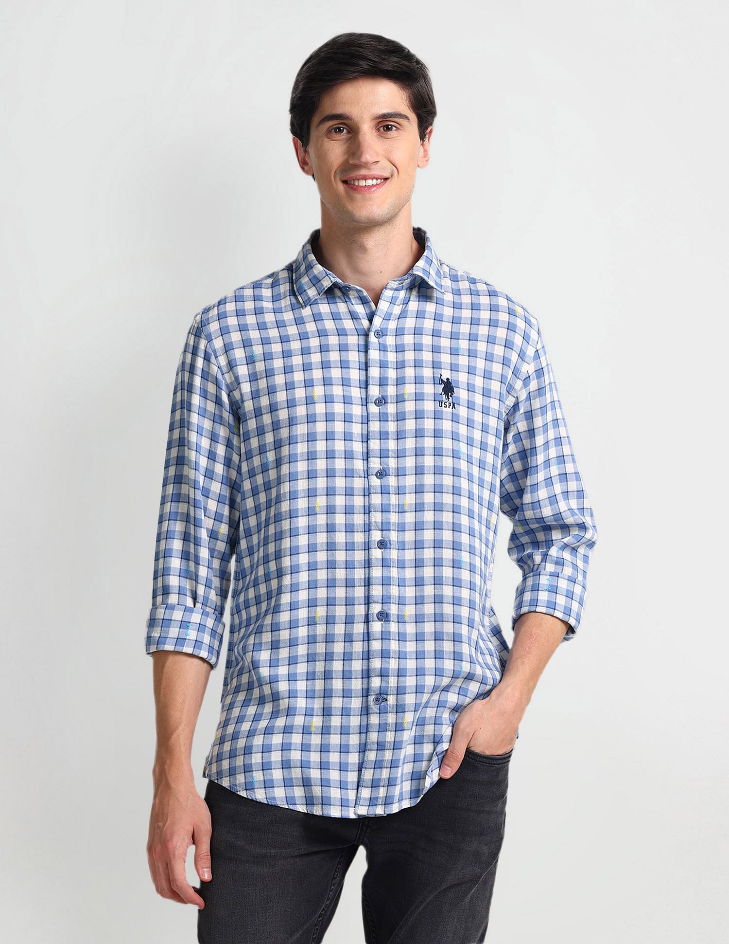 U.S. Polo Assn. Denim Co. Shepherd Check Slim Shirt