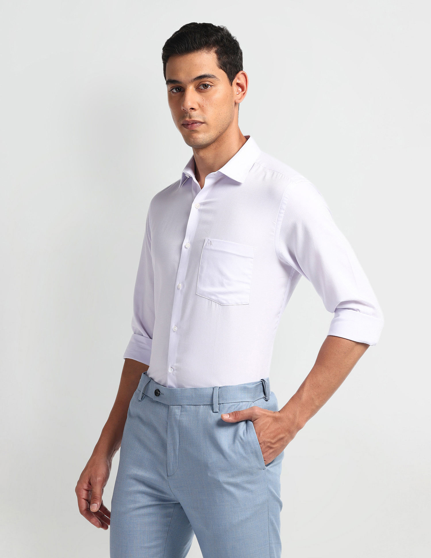 Arrow Horizontal Stripe Regular Fit Shirt