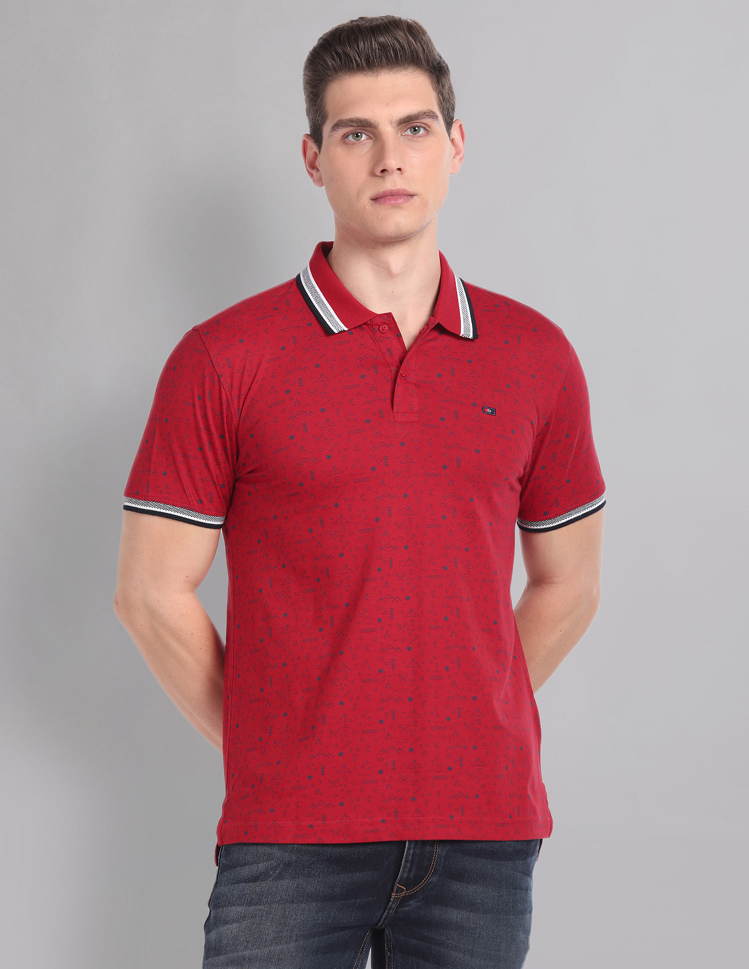 AD by Arvind Cotton Slim Real Deal Polo Shirt