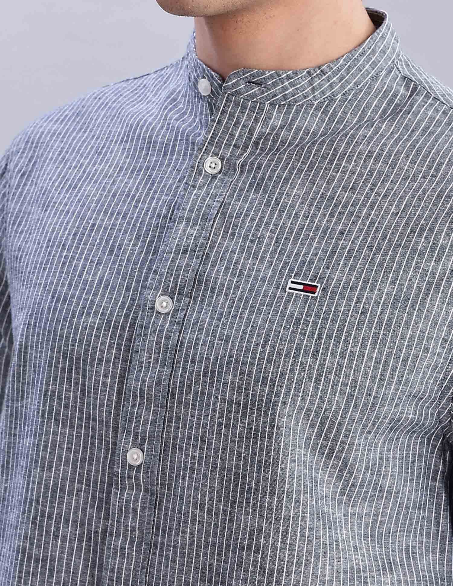Tommy Hilfiger Striped Regular-Fit Woven Shirts