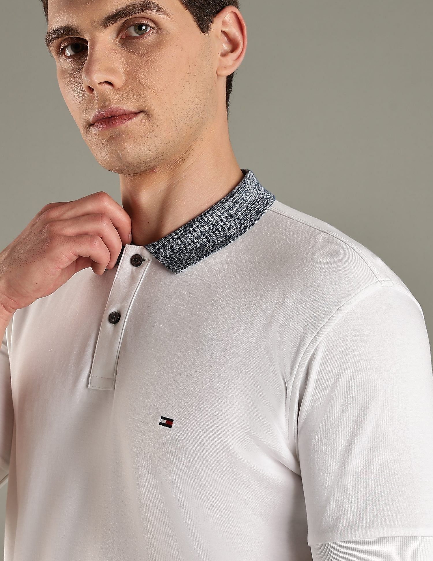 Tommy Hilfiger Solid Regular-Fit Cotton Polo T-Shirt
