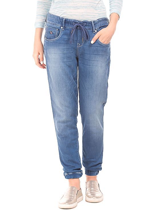 DOLCE CRUDO Jogger Fit Women Blue Jeans - Buy DOLCE CRUDO Jogger Fit Women  Blue Jeans Online at Best Prices in India | Flipkart.com