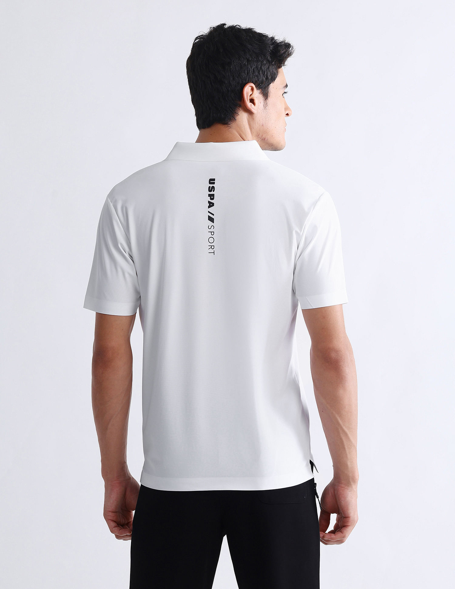 USPA Active Solid Slim Fit Polo Shirt