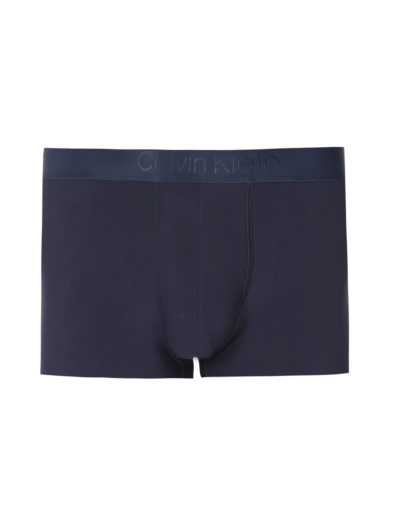 Buy Calvin Klein Underwear Men Navy Elasticized Waistband Solid Trunks -  NNNOW.com