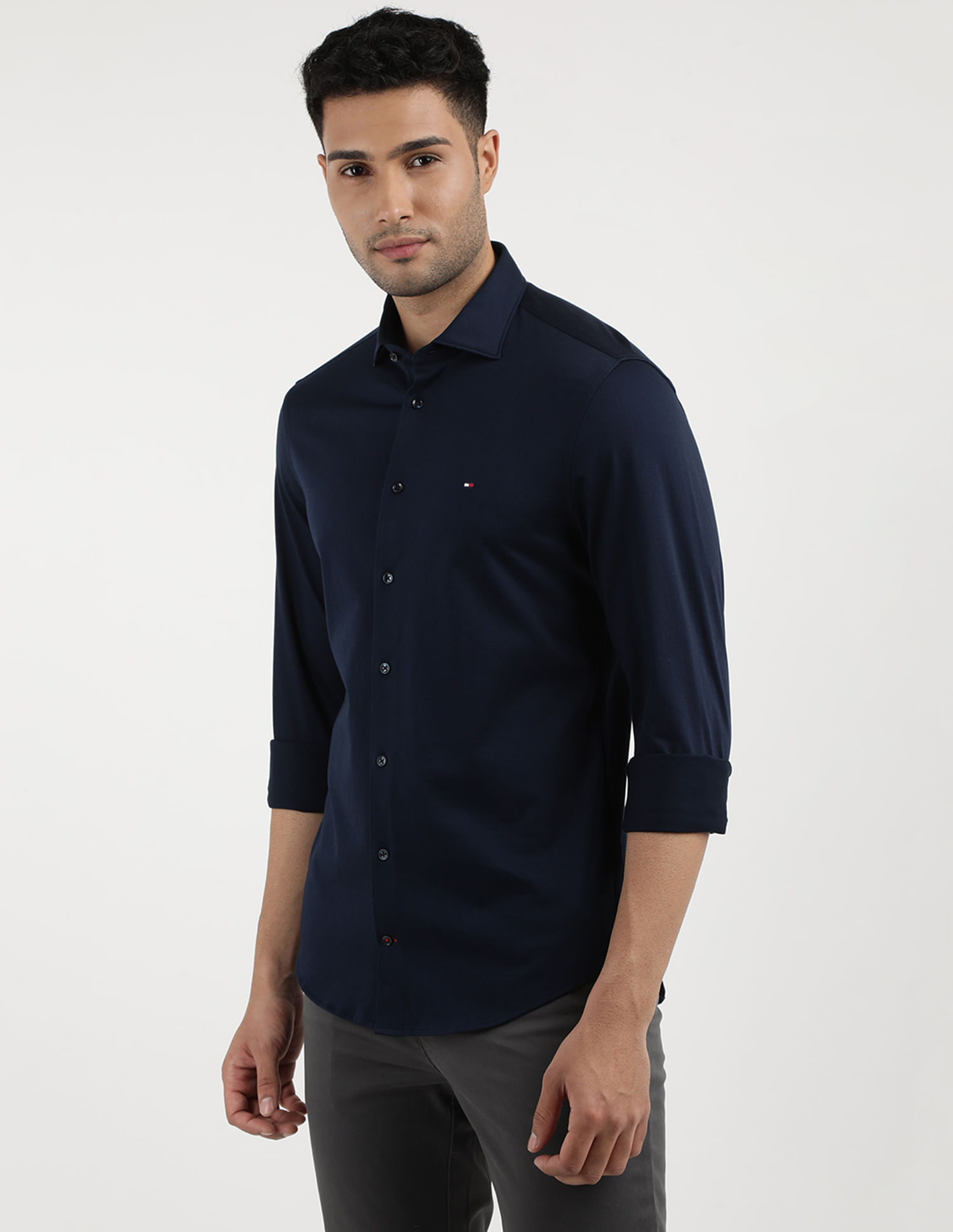 Tommy Hilfiger Solid Slim Fit Shirt