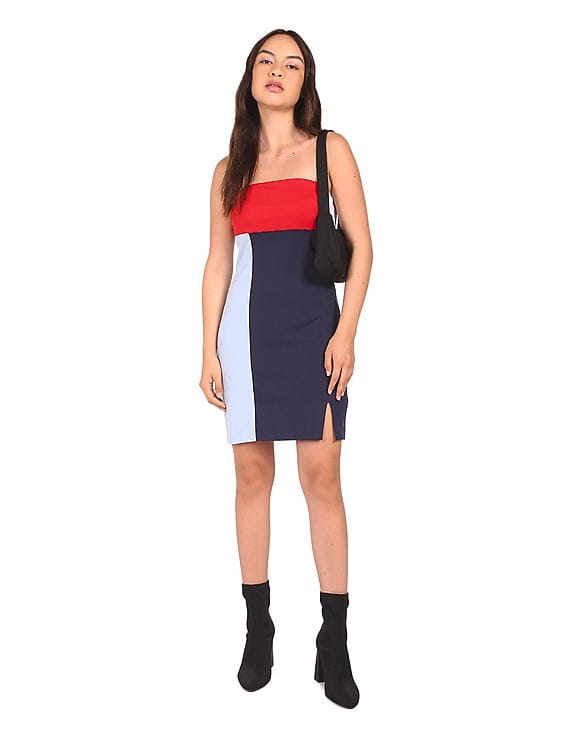 Tommy Hilfiger Red White And Blue Bodycon Dress Buy Tommy Hilfiger Women  Navy And Red Archive