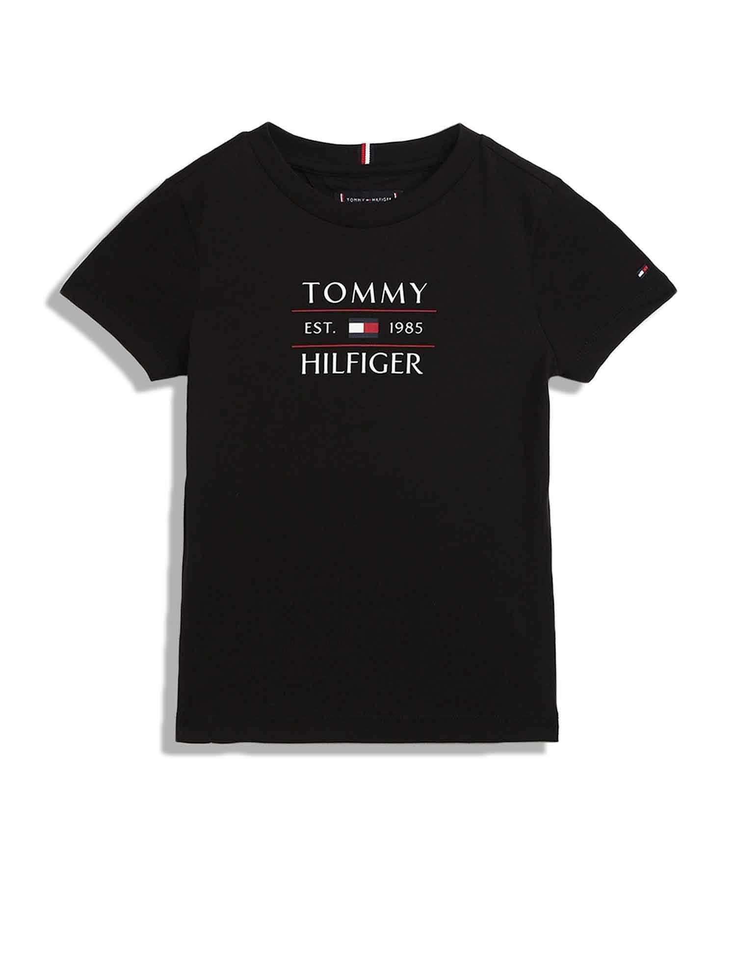Tommy Hilfiger Kids Boys Logo Regular-Fit Cotton T-Shirt