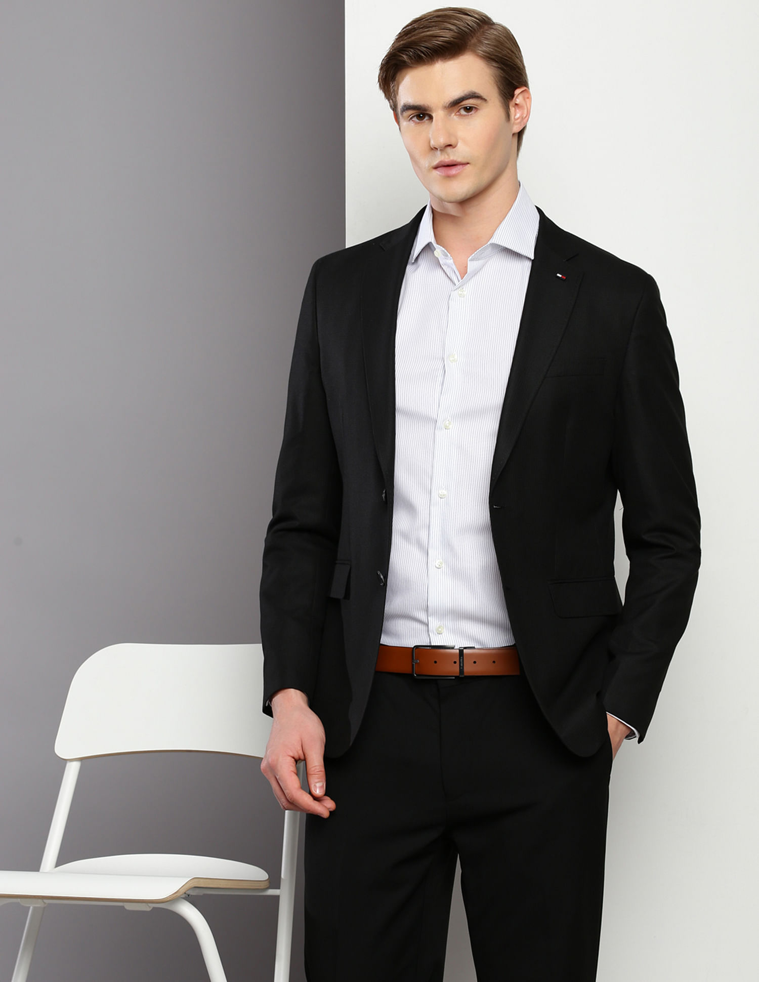Tommy Hilfiger Micro Check Regular Fit Blazer