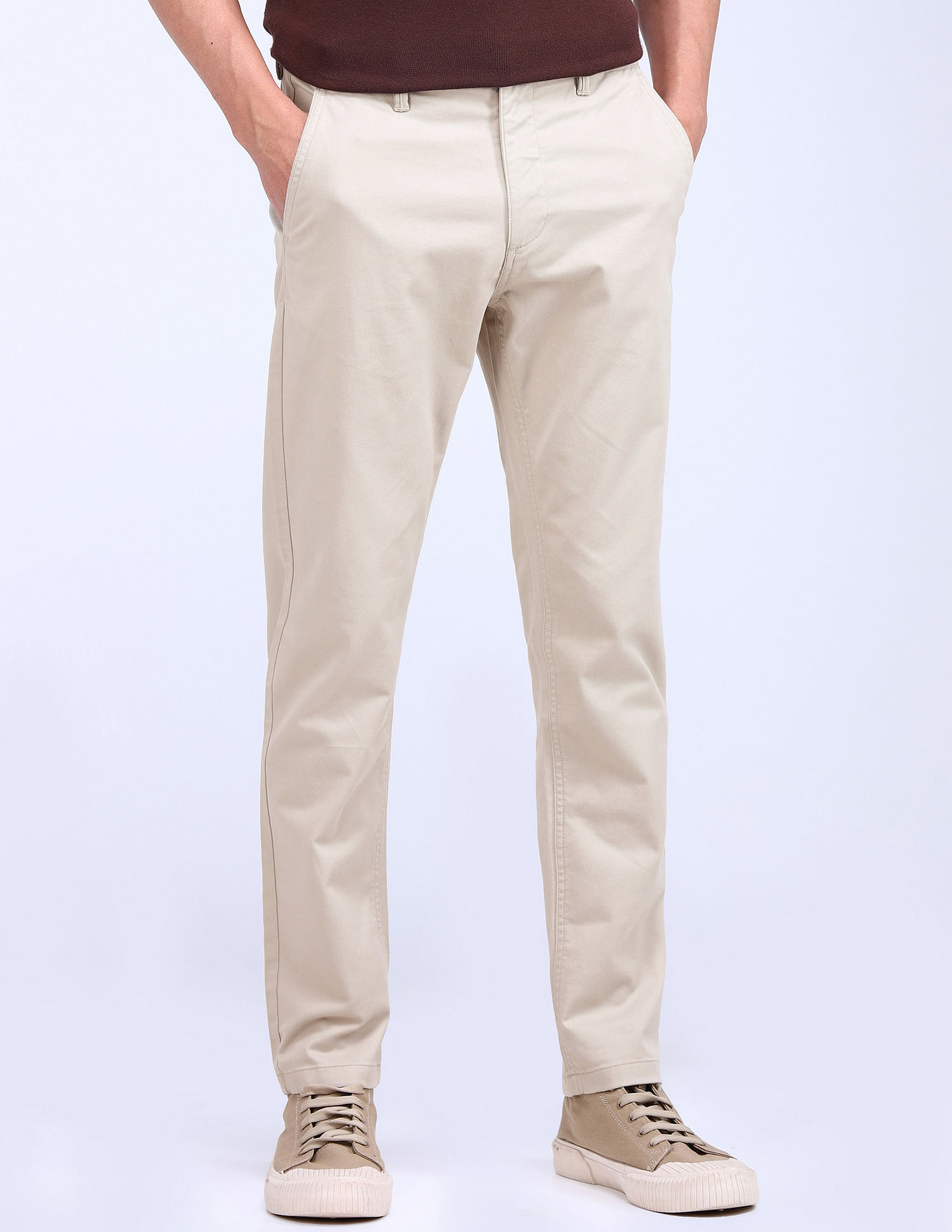 Flying Machine Slash Slim Tapered Twill Trousers