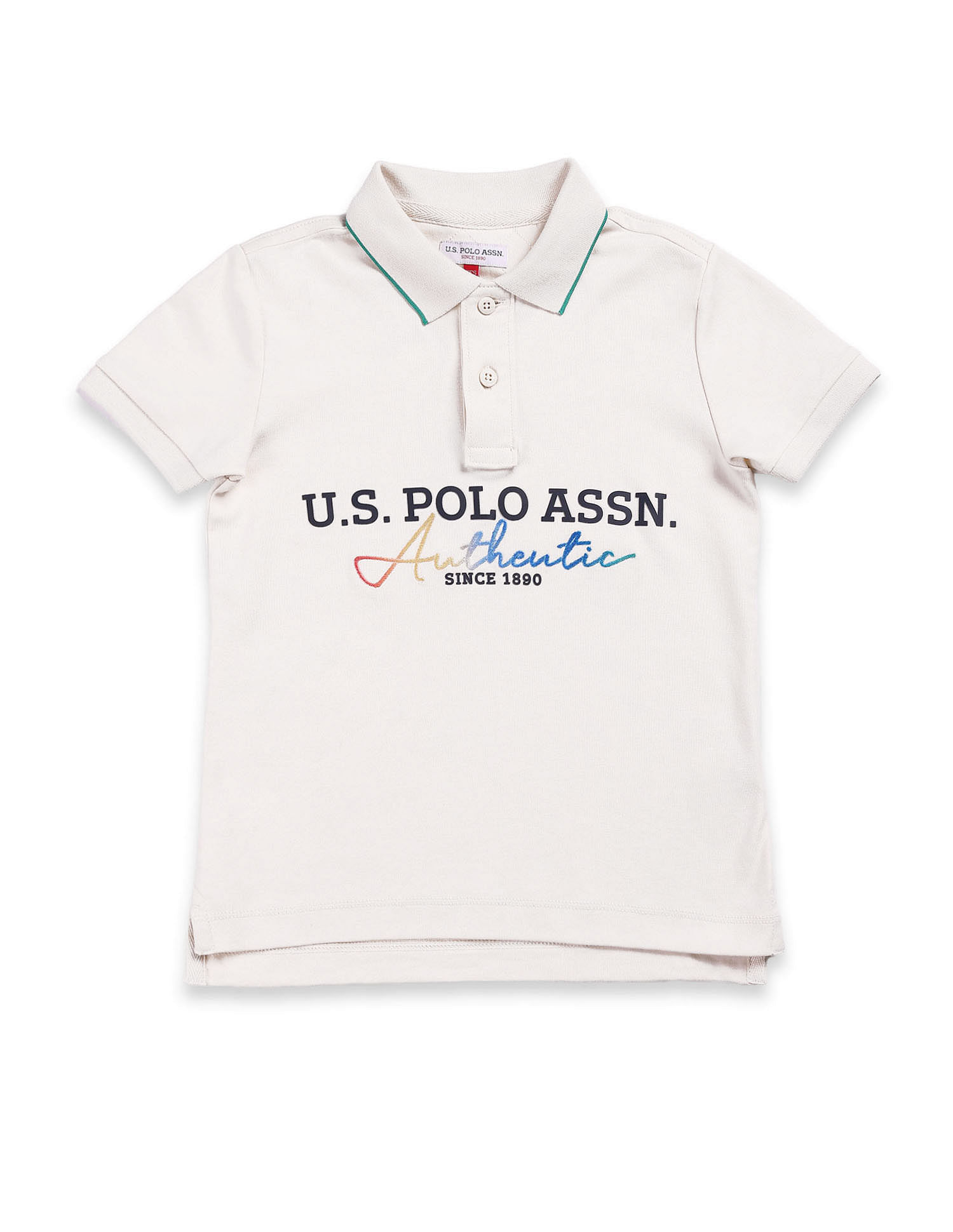 U.S. Polo Assn. Kids Boys Brand Print Cotton Polo Shirt