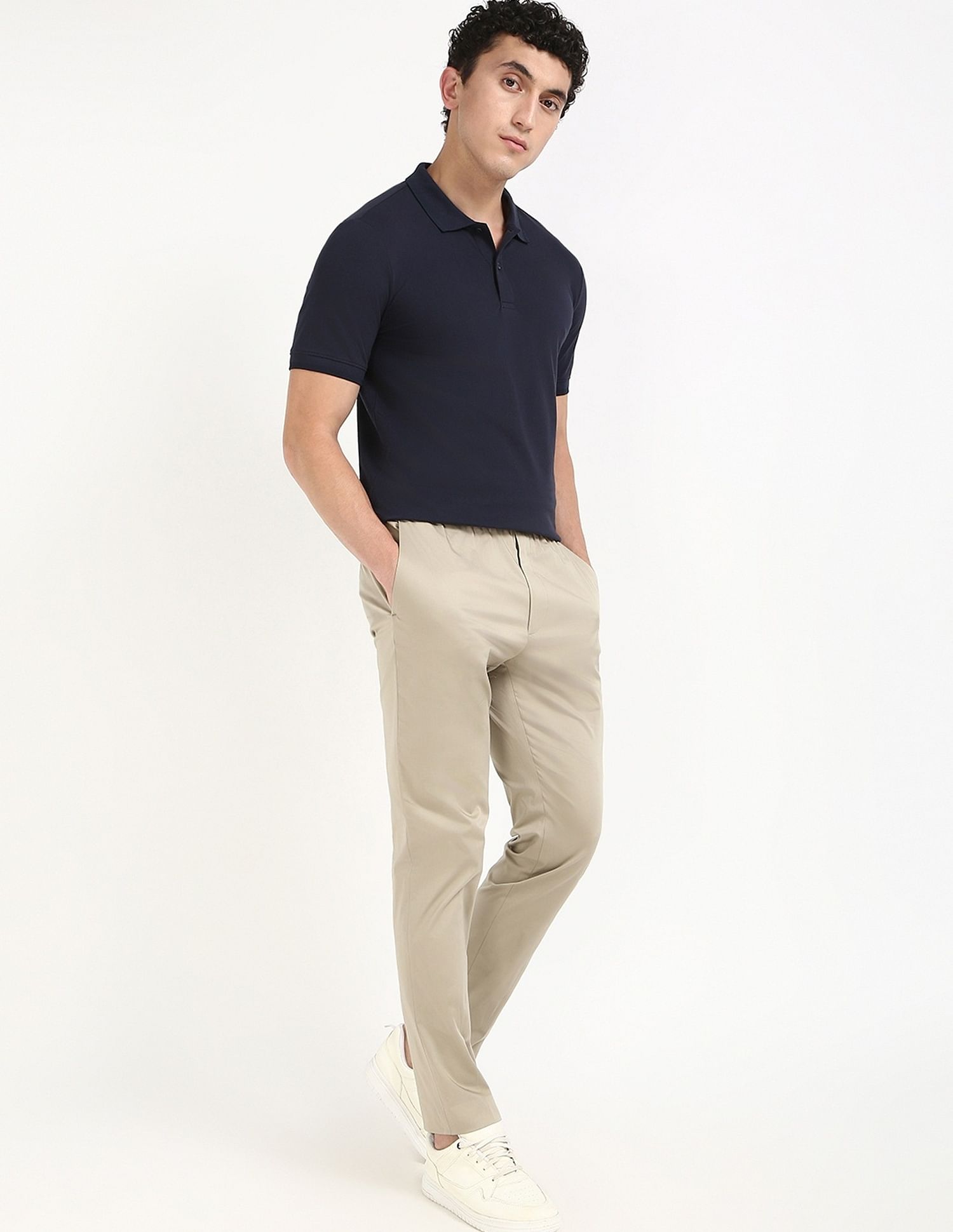 Calvin Klein Jeans Solid Slim Fit Cotton Polo Shirt