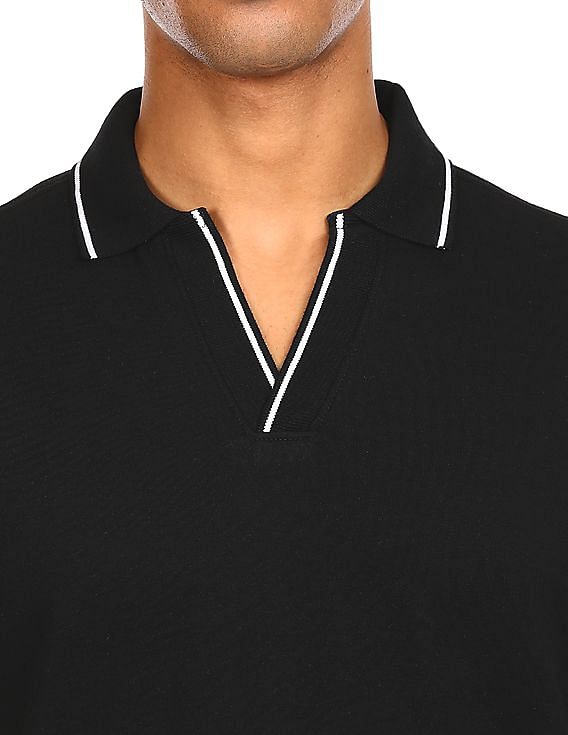 Cruise Control Gear, LLC Collared Jersey Pique Polo | Mens Polos | Cruise Control Gear Midnight Black / M