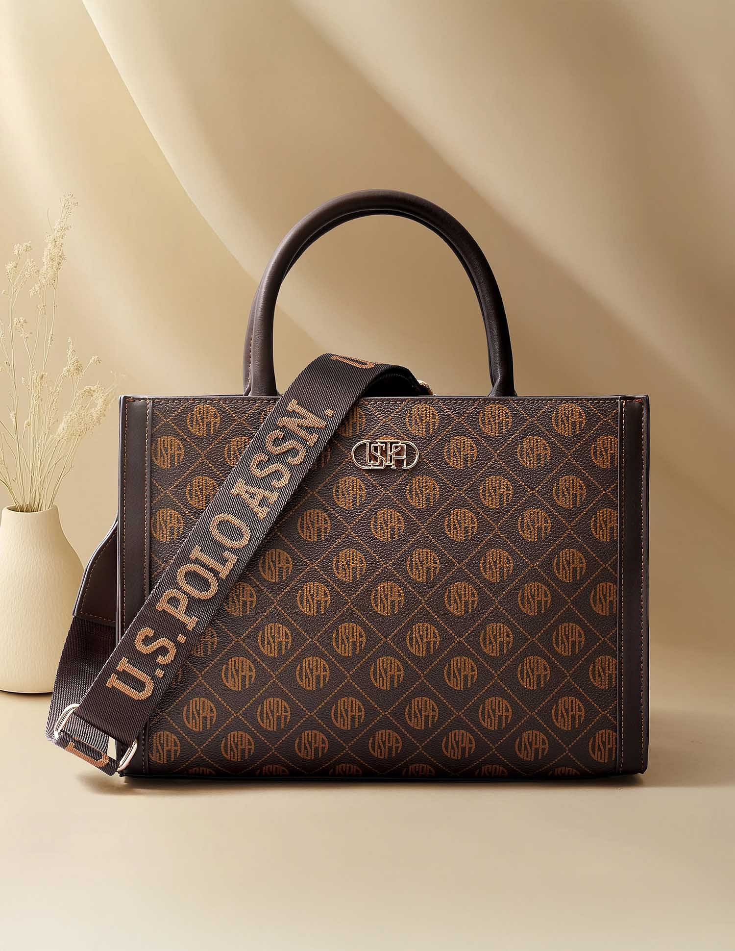 U.S. Polo Assn. Bernice Monogram Satchel Bag