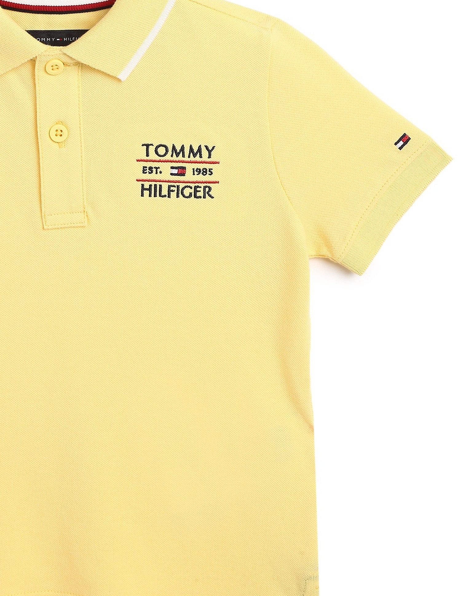 Tommy Hilfiger Kids Boys Logo Regular-Fit Cotton Polo T-Shirt
