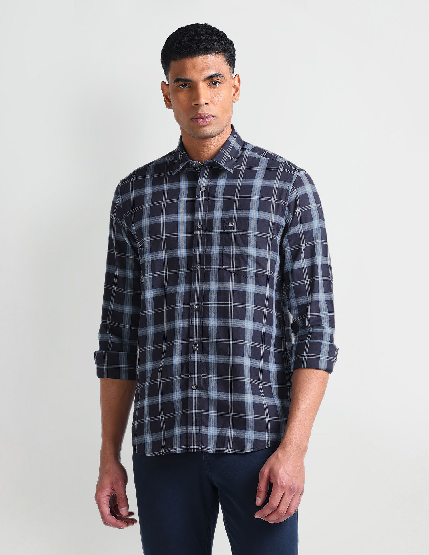 Arrow Sport Tartan Check Long Sleeve Shirt