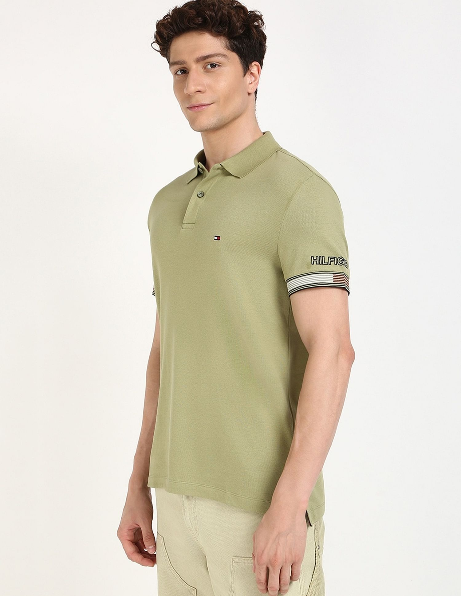 Tommy Hilfiger Solid Slim-Fit Cotton Polo Shirt