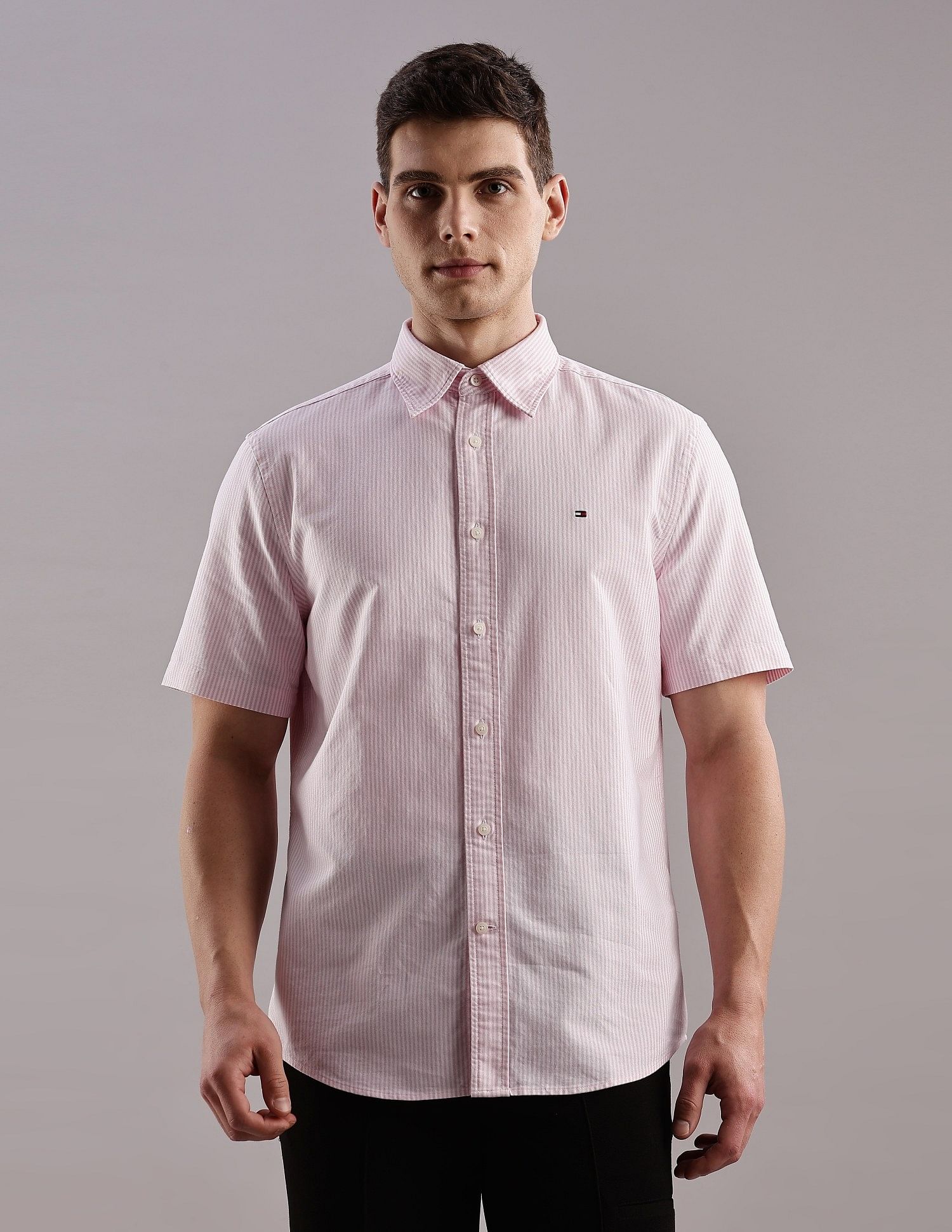 Tommy Hilfiger Striped Regular-Fit Cotton Shirt