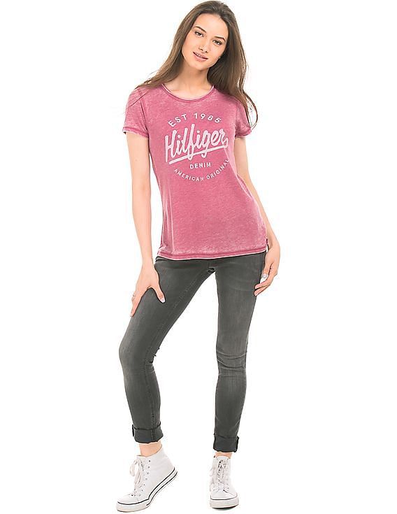 Tommy Hilfiger Denim Washed Printed T-Shirt