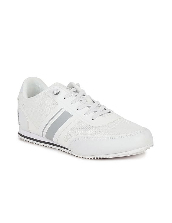 white round toe trainers