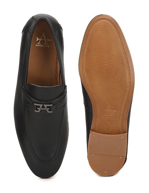 Louis Vuitton Shoe Size 9.5 Black Leather Solid loafer Men's Shoes