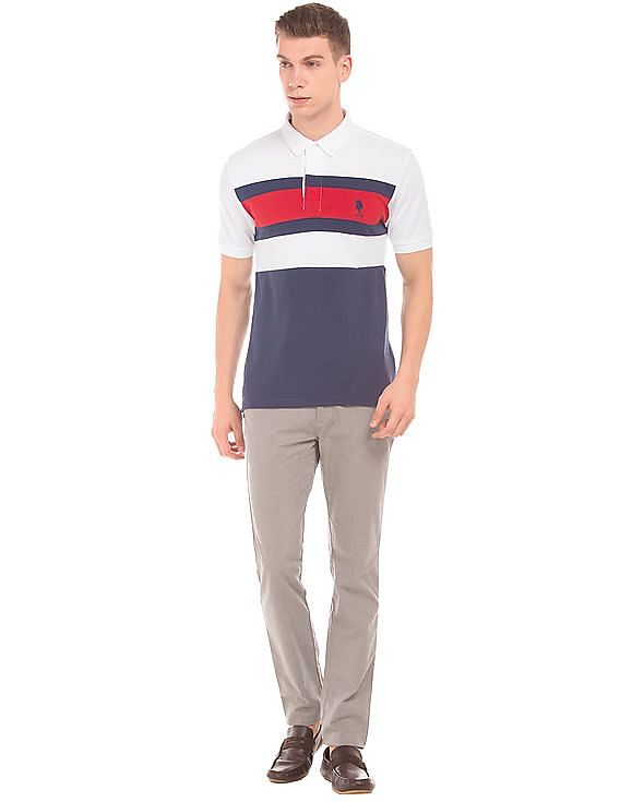 U.S. Polo Assn. Striped Slim Fit Polo Shirt