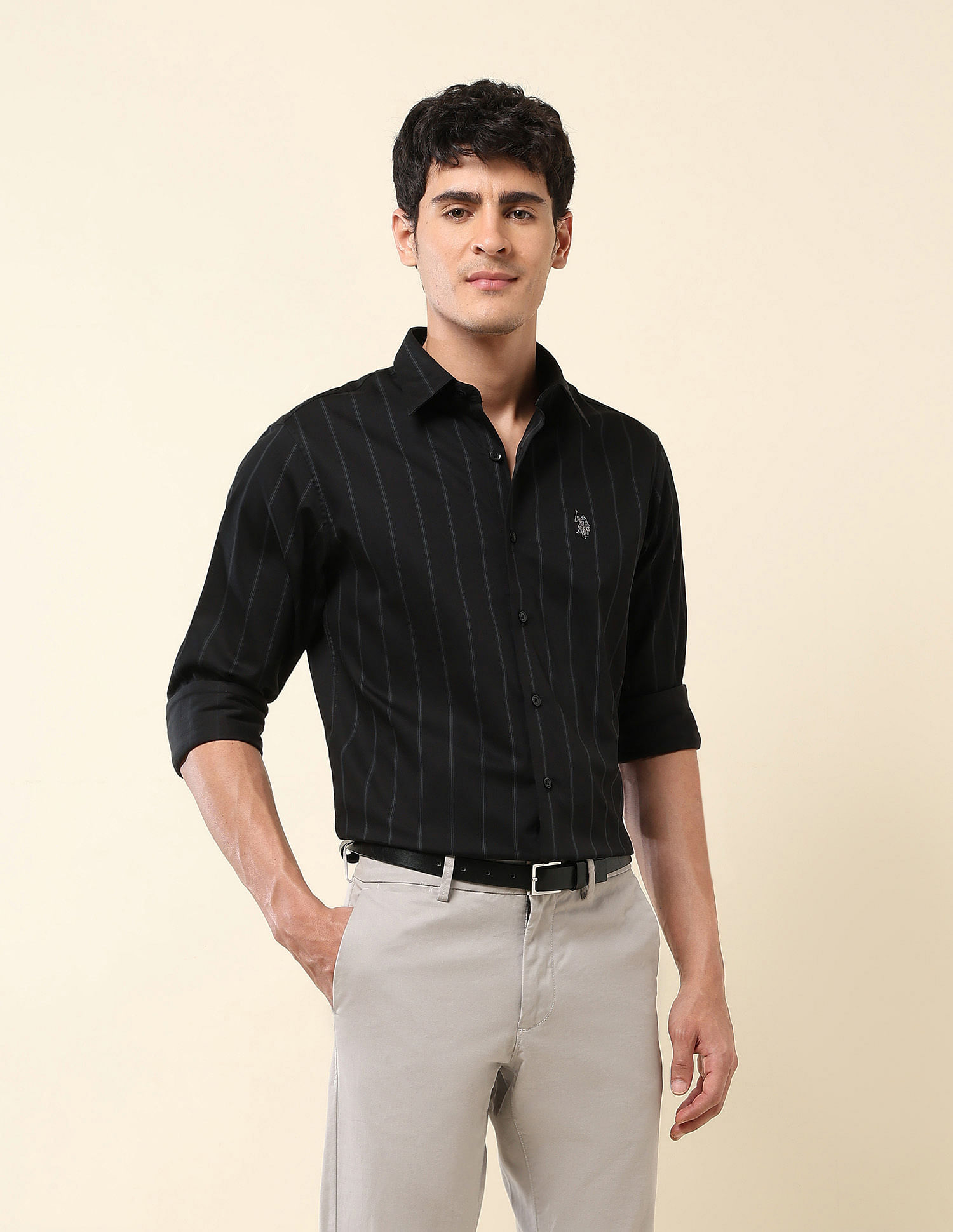 U.S. Polo Assn. Vertical Striped Pure Cotton Shirt
