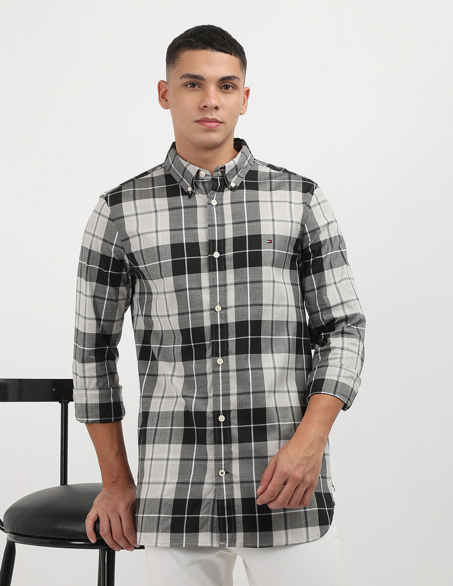 Tommy Hilfiger Core Flex Poplin Plaid Shirt
