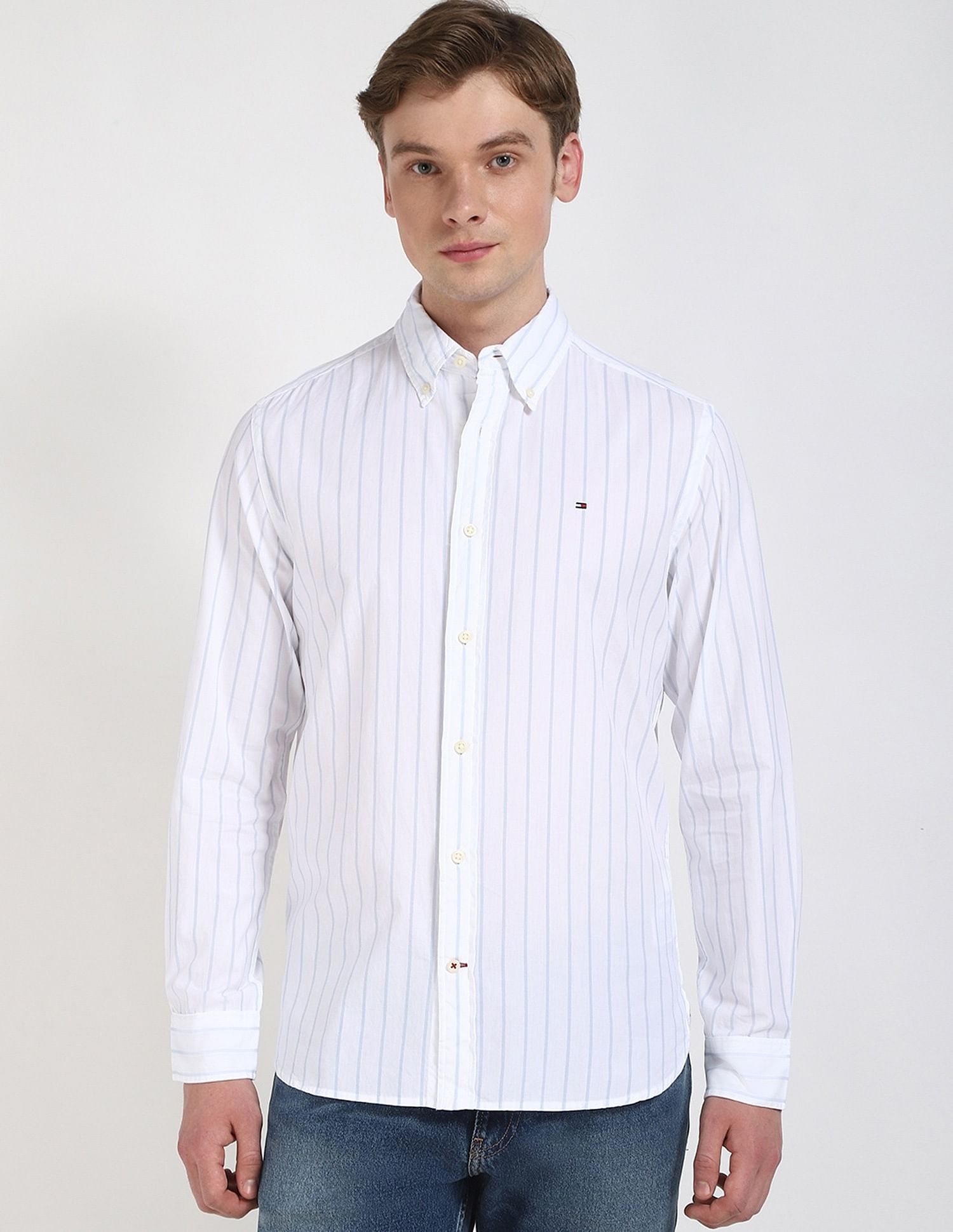 Tommy Hilfiger Striped Regular-Fit Cotton Shirt