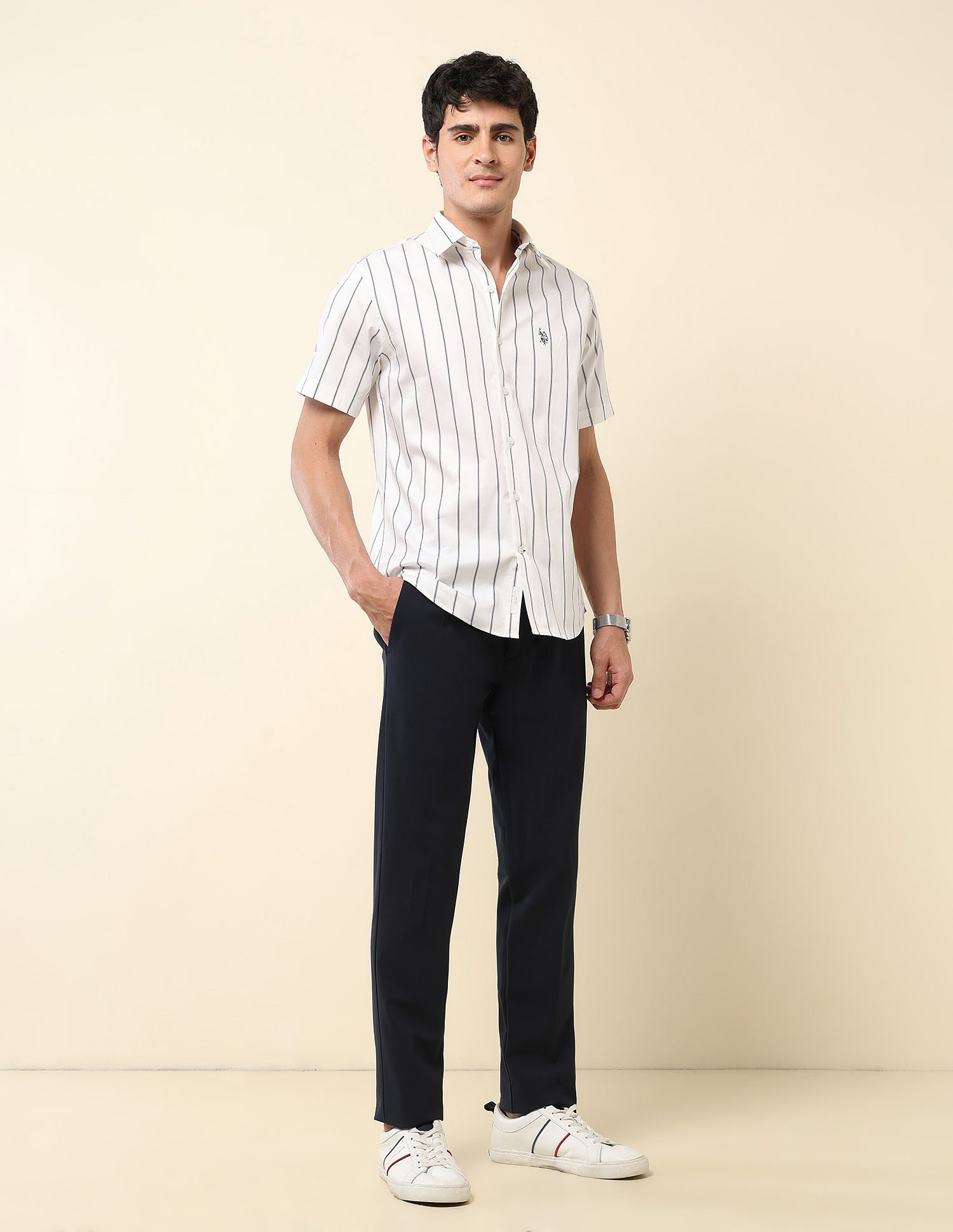 U.S. Polo Assn. Vertical Striped Tailored Fit Shirt