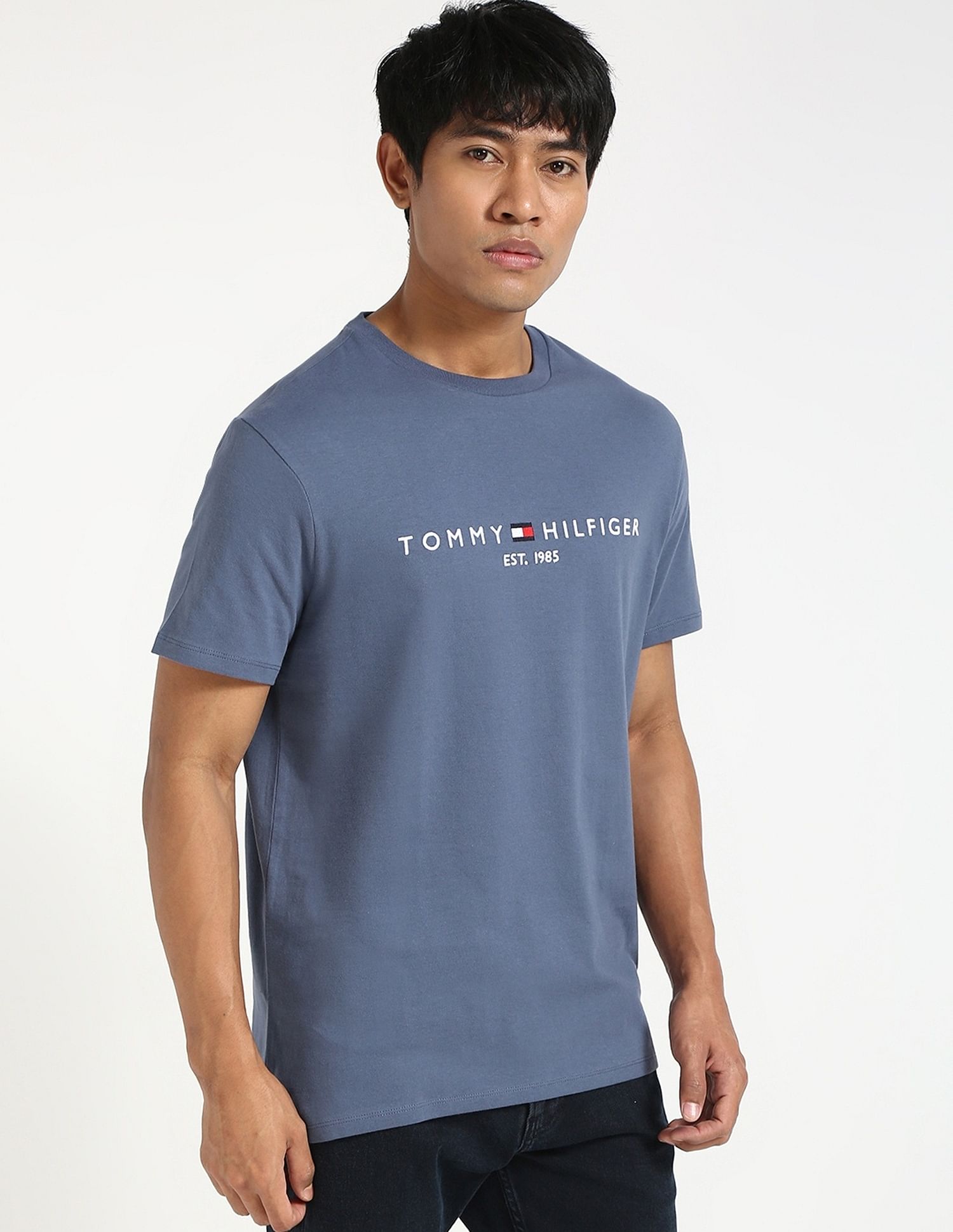 Tommy Hilfiger Embroidered Logo Regular-Fit Cotton T-Shirt