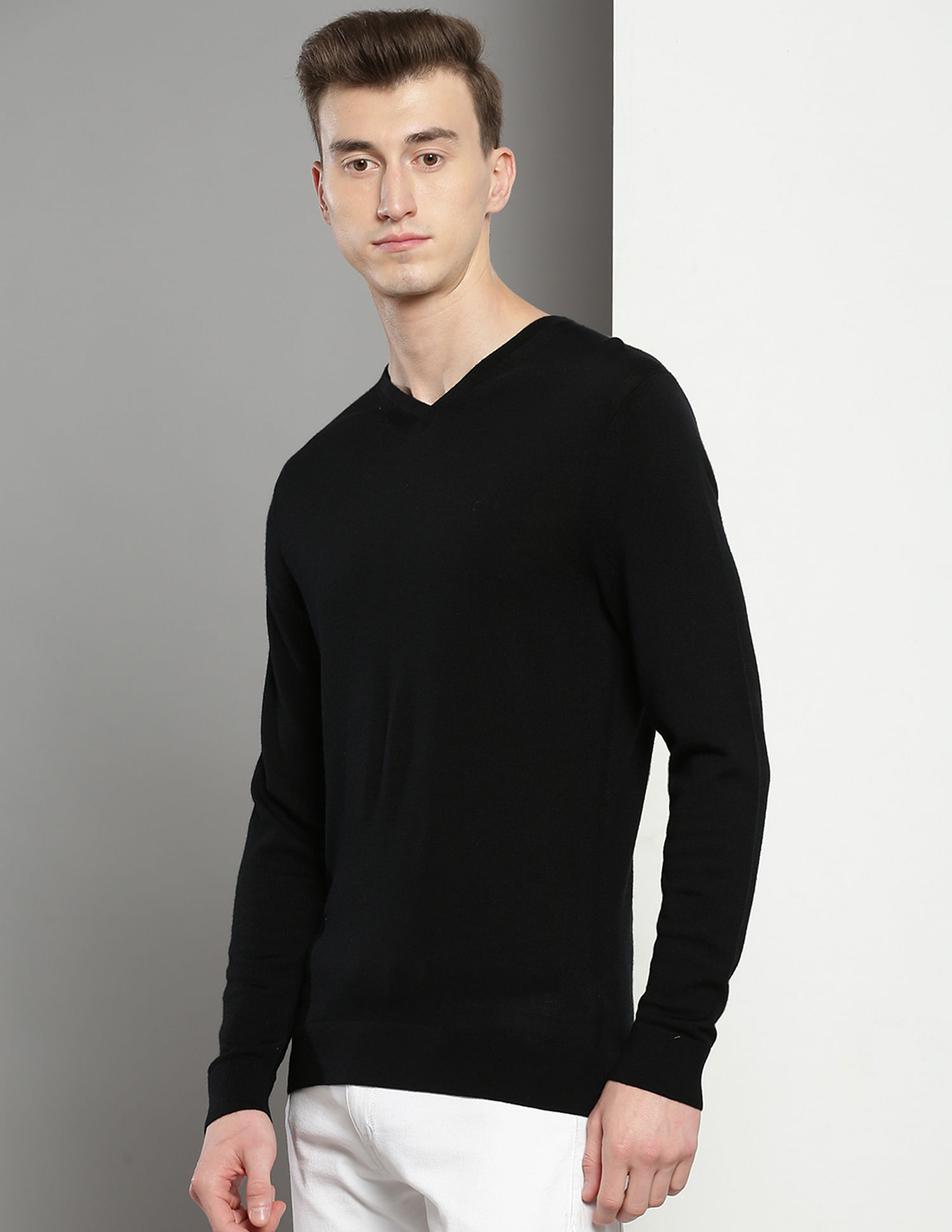 Calvin Klein V-Neck Solid Sweater
