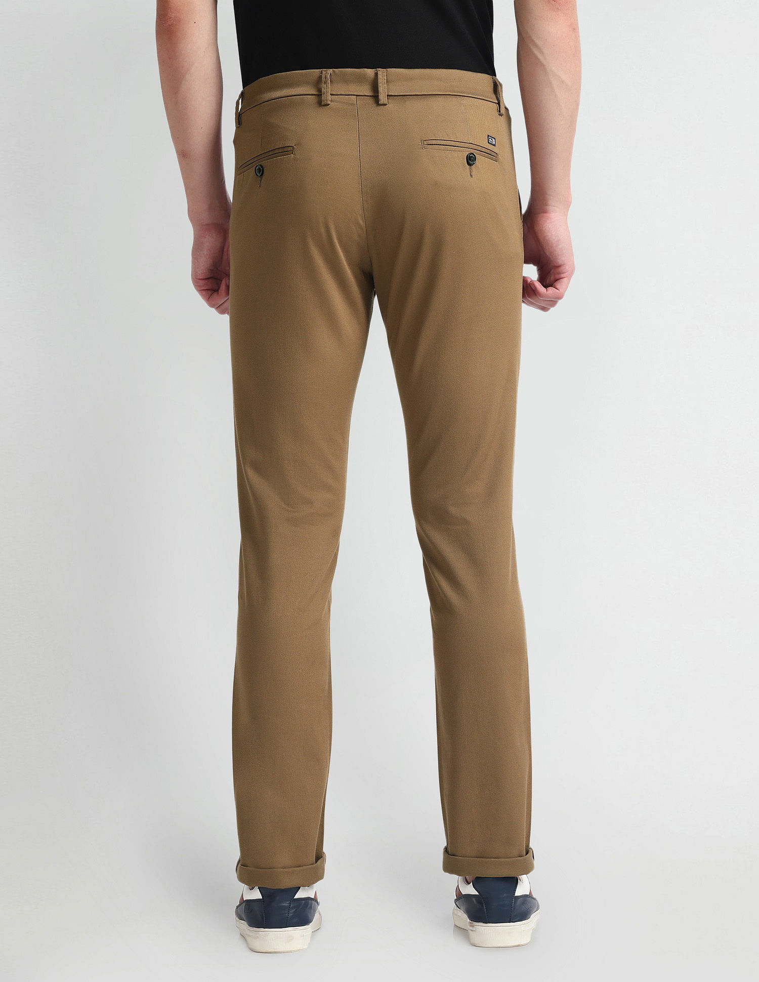 Arrow Sports Mid Rise Smart Flex Trousers