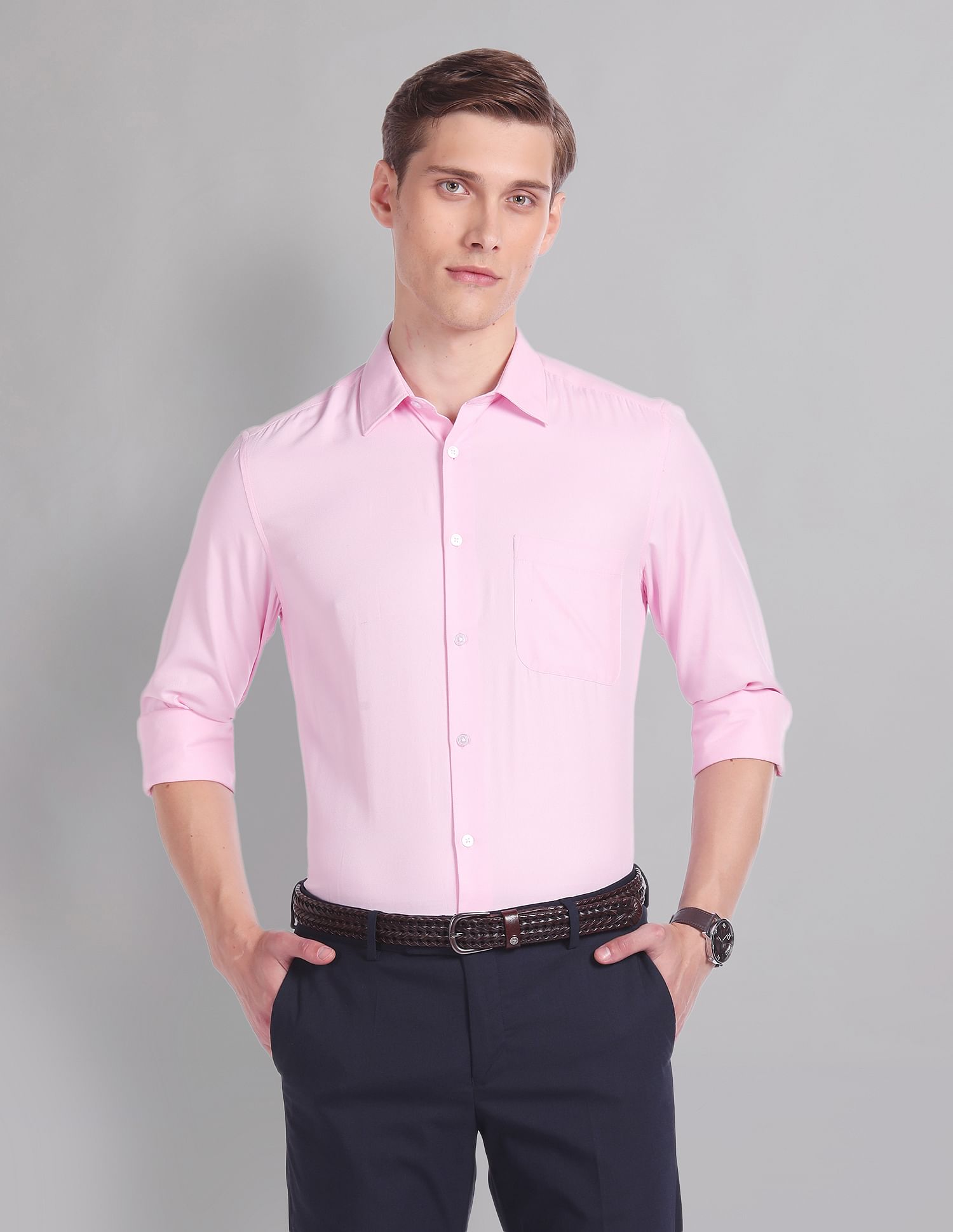 AD by Arvind Sartorial Dobby Shirt