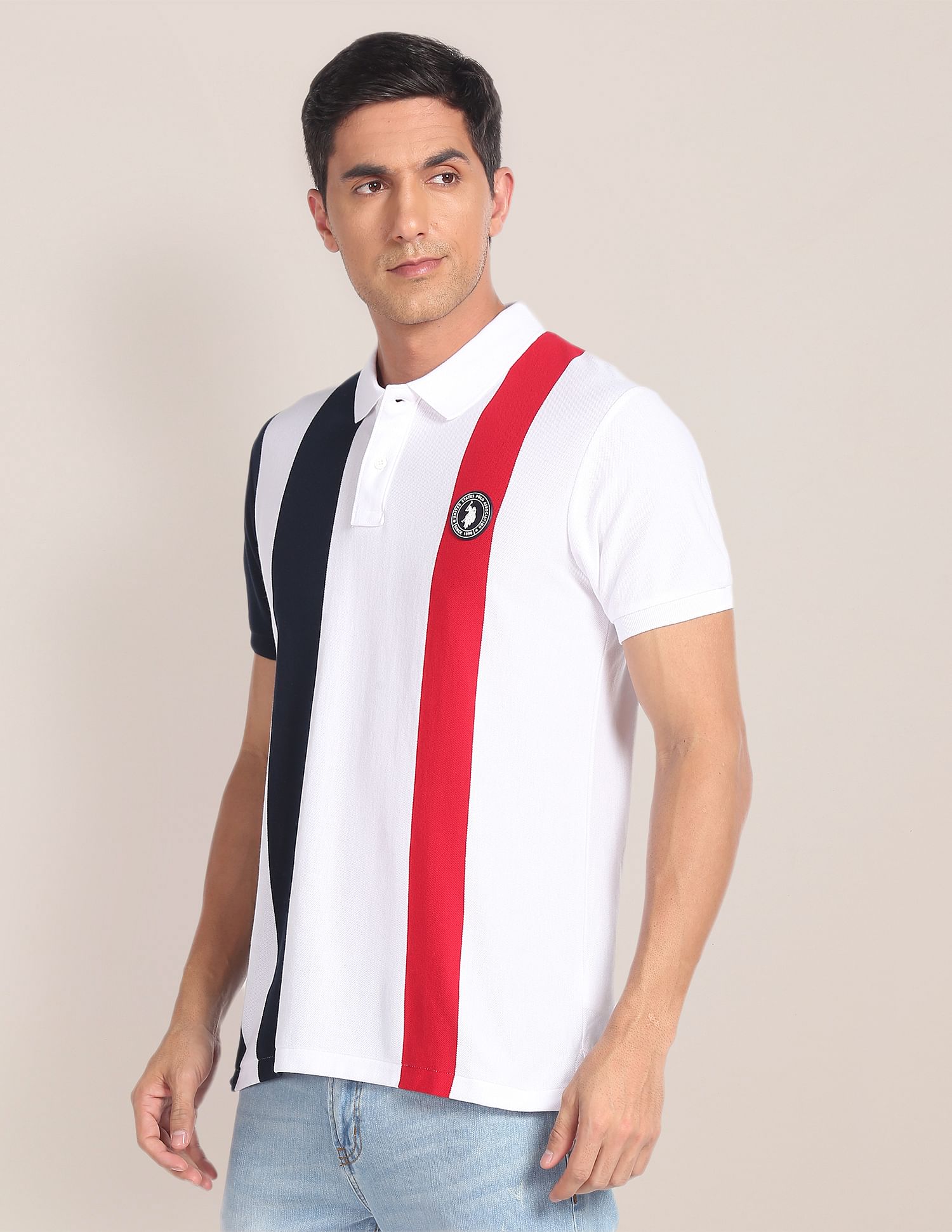 U.S. Polo Assn. Colour Block Pique Polo Shirt