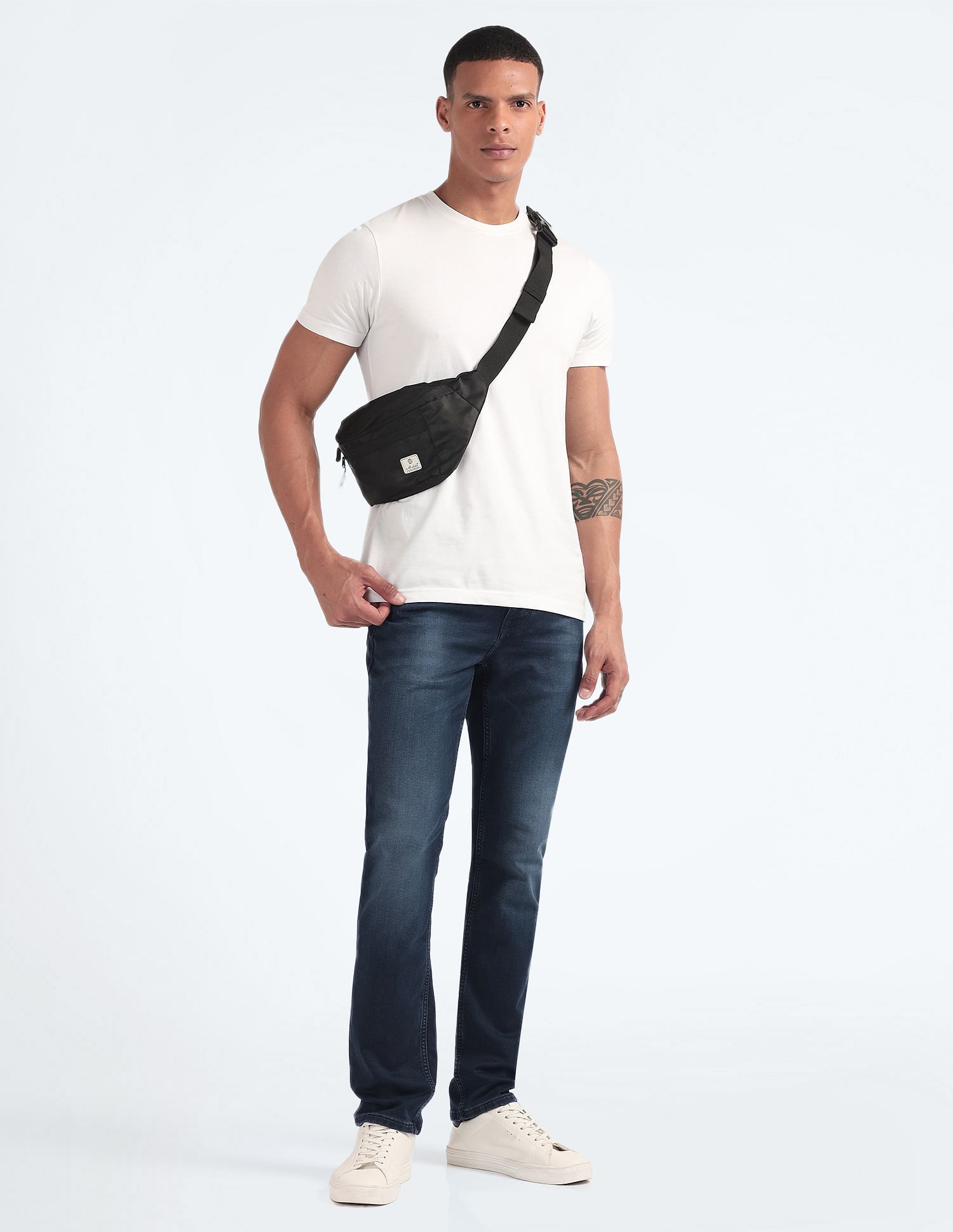 Flying Machine Freddie Slim Straight Fit Rinsed Jeans