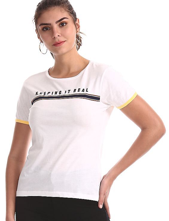 flying machine round neck t shirt